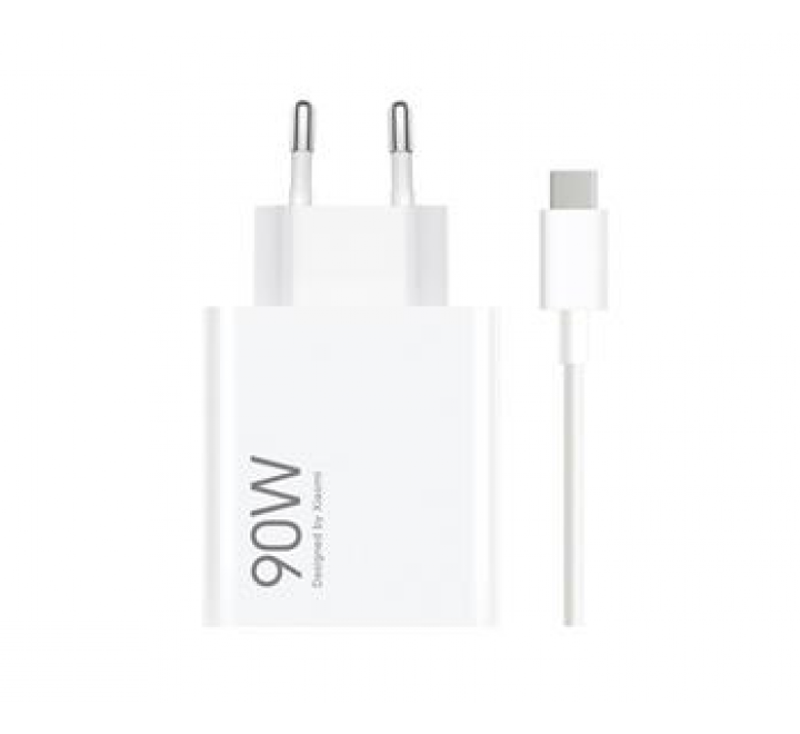 Xiaomi MDY-15-EK USB-A 90W Cestovní Nabíječka + USB-C 6A Datový Kabel White 