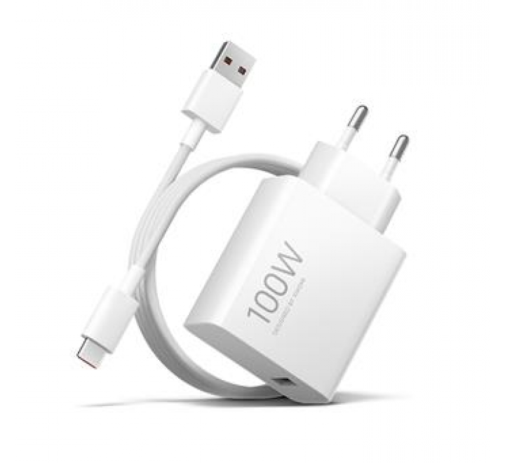 Xiaomi MDY-19-ER USB-A 100W Cestovní Nabíječka + USB-C 6A Datový Kabel White 